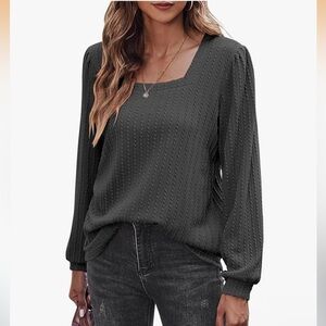 Zeagoo Charcoal Textured Top
